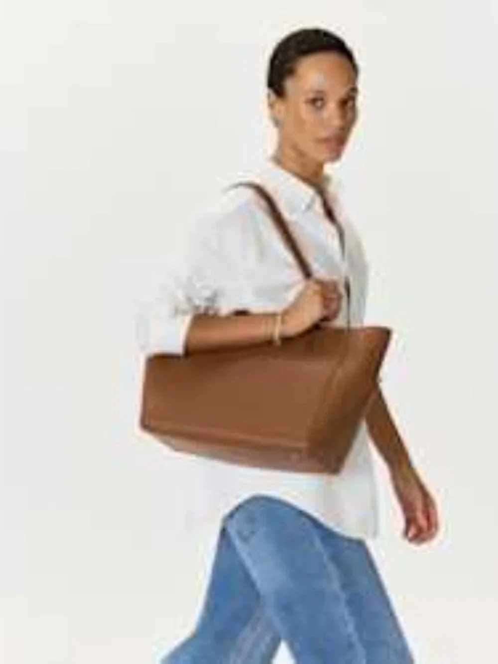 NEW Quince Italian Suede Everyday Tote Green Olive purse womens shopping fashion - Picture 6 of 9